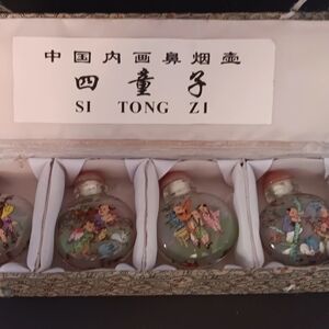 Set of Hand-Painted Perfume/Snuff Bottles